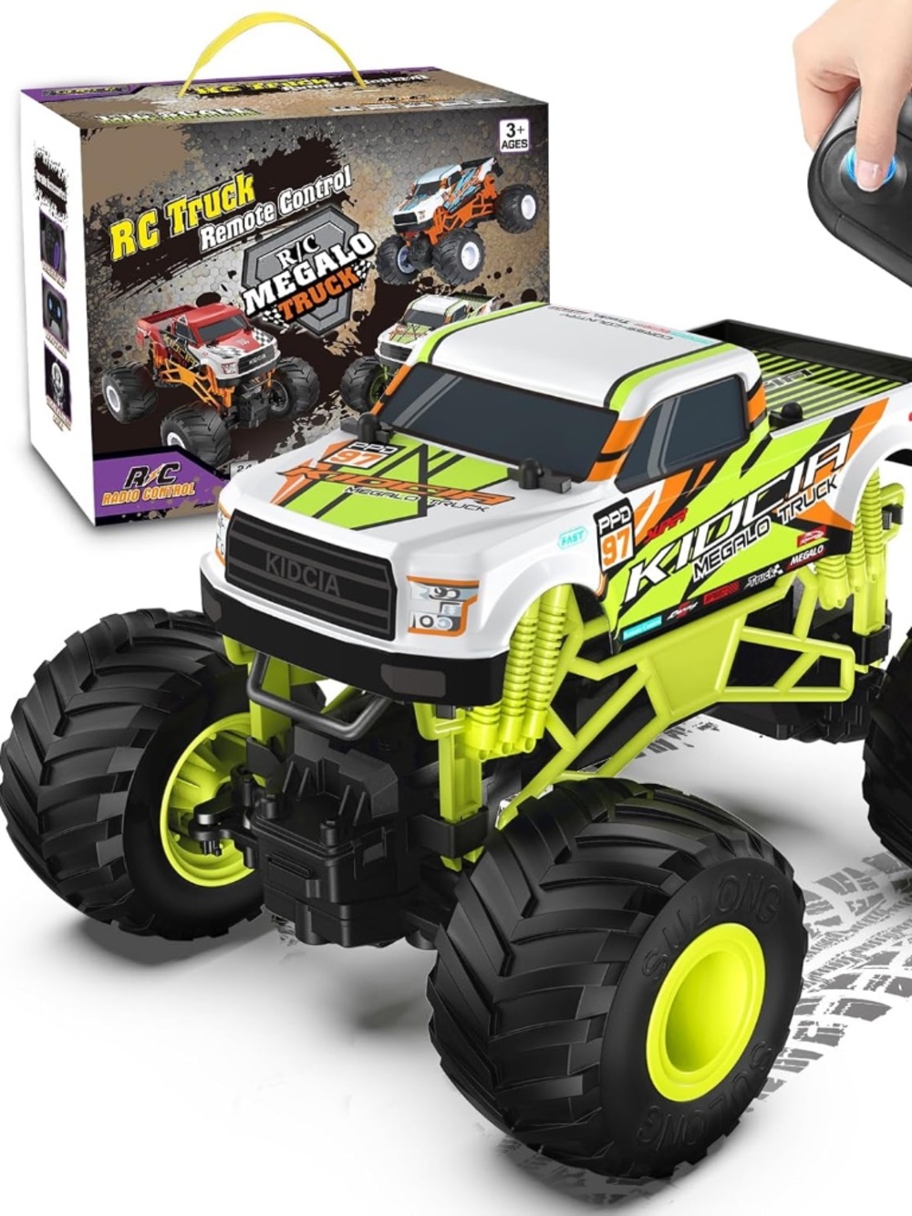 Scientoy Remote Control Car, 20KM/H Monster Truck Toys for Ages 5-7